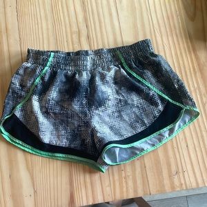 Size small shorts, color, gray, and black